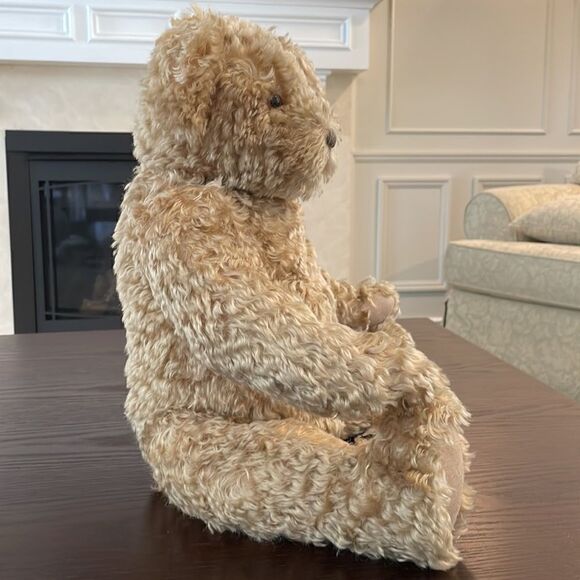 Large Jointed Cream Teddy Bear Excellent Condition 22” Tall Enormous Rare Vintag - Picture 2 of 6